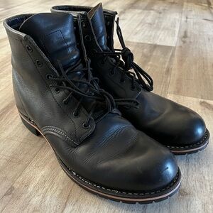 Red Wing Shoes Black Leather Boots